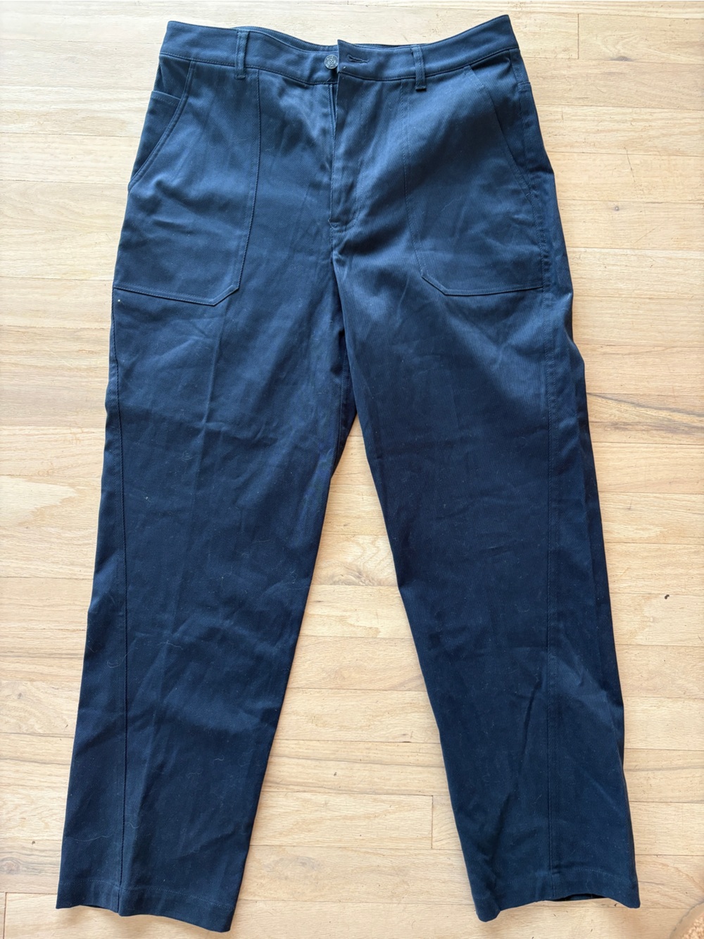 G/FORE Navy Canvas Golf Cropped Pants